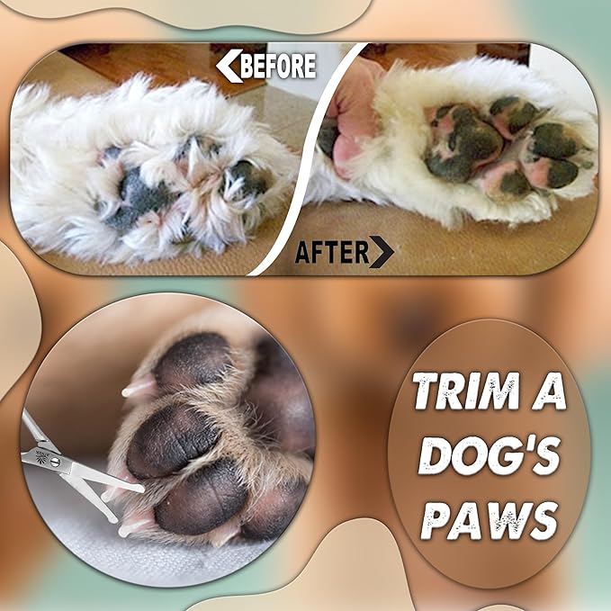 ARSUK Dog Grooming Scissors with Rounded Tip – 4.5" Safety Scissors for Face, Paw, Nose, Ear Hair – Stainless Steel Small Pet Trimmer for Cats, Dogs, Puppies – Safe for Sensitive Areas