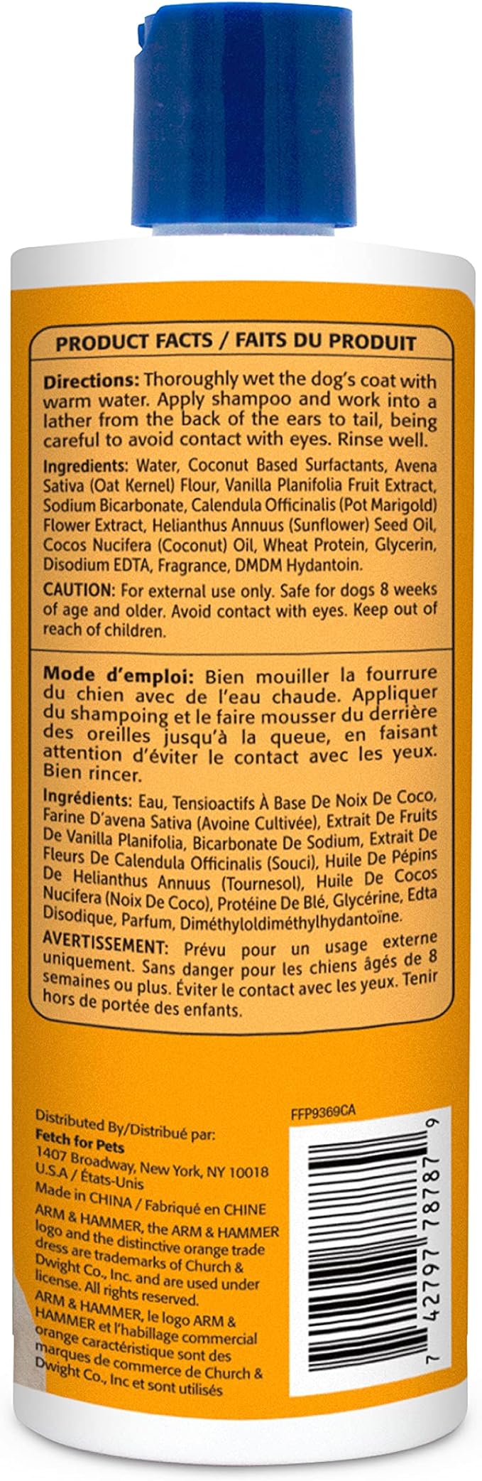 Arm & Hammer for Pets Oatmeal Shampoo for Dogs | Best Dog Shampoo for Dry, Itchy Skin | Soothing Oatmeal Dog Shampoos in Warm and Inviting Vanilla Coconut Scent, 16 oz,White