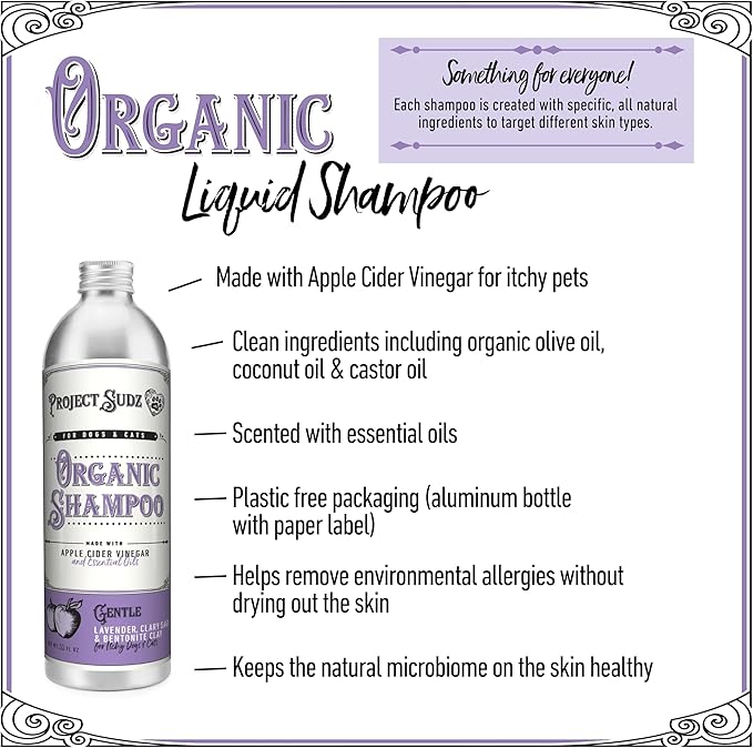 Gentle All Natural Dog Shampoo | Liquid Shampoo for Dogs | Lavender