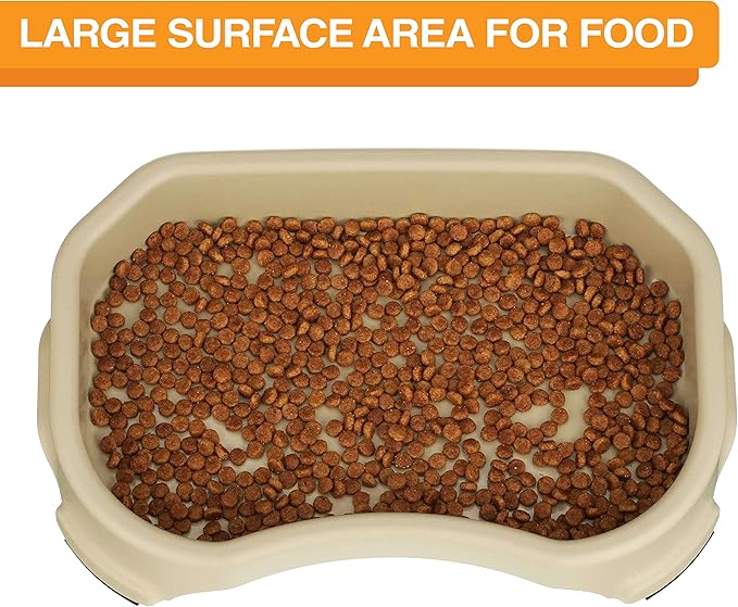 Neater Pet Brands Large Capacity Outdoor Dog Water Bowl for Small Dogs, Cats, Reptiles, Birds, & Small Animals, Outdoor Water Bowls for Dogs (8 Cups), Feed Bowl & Trough, Indoor or Outside, Champagne