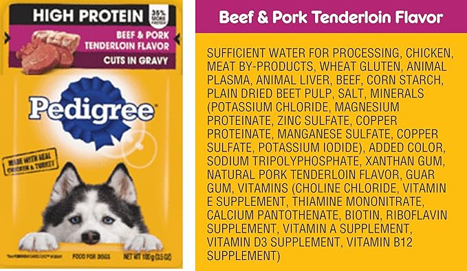 High Protein Dog Food Bundle, Includes 12 Pouches, High Protein and cuts in Gravy, Assorted 06 Flavors(02 Each).Plus a Carrot Dog Toy and a Pet Nutrition Booklet.