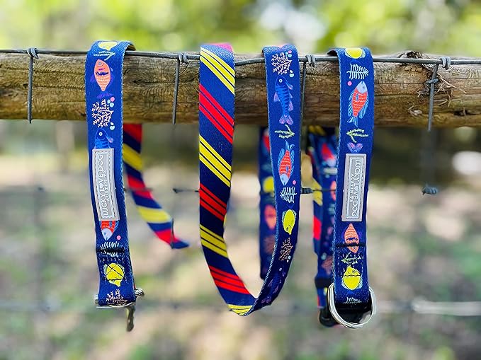 Lucky Love Dog Collar, Adjustuble Dog Collar for Large Dogs, Comfortable and Soft Tropical Fish Dog Collar, Part of Purchase Donated to Rescue (Large, Mackey, Collar)