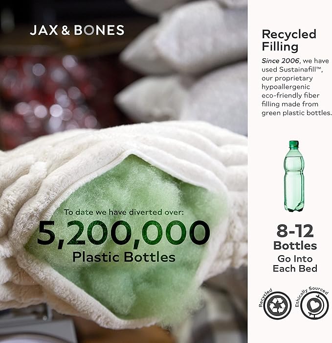 Jax & Bones Dog Crate Cover & Dog Crate Pad Set - Includes Crate Bed, Kennel Cover, & Soft Liner That Acts Like a Bumper - Medium Lark Ivory - Made in USA