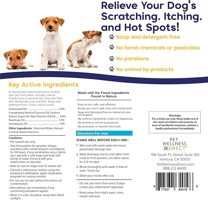 Protect Shampoo and Protect Spray for Dogs; No More Scratching, Itching, or Hot Spots with Plant-Based All-Natural Formula with Healthy Essential Oils - Made in USA