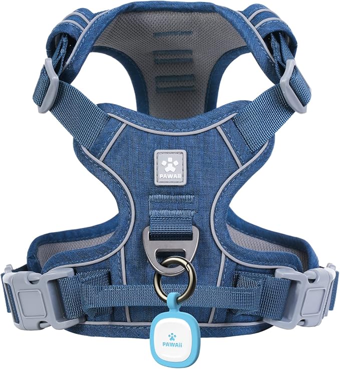 Pawaii Dog Harness for Small Dogs, Dog Harness with Pet ID Tag, No Choke Dog Harness, Adjustable Soft Padded Pet Vest with Easy Control Handle