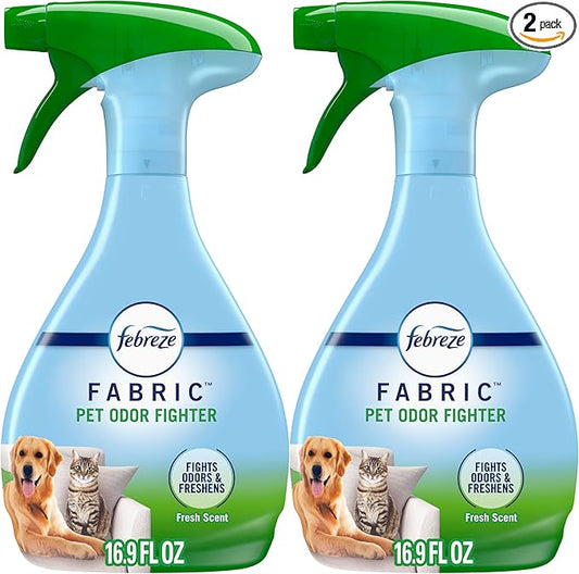 Febreze Odor-Fighting Fabric Refresher Pet Odor Fighter, 16.9oz, Pack of 2
