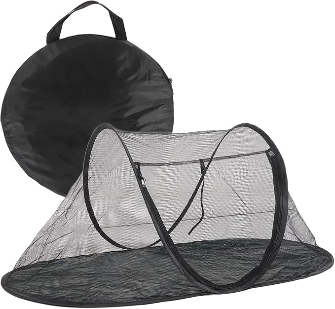 Asixxsix Pet Playpen, Outdoor Foldable Portable Cat Tent Spacious Space Pet Enclosure Tent with Storage Bag for Cats Dogs in Deck, Patio, Camping, Travel, Breathable Mesh Designe