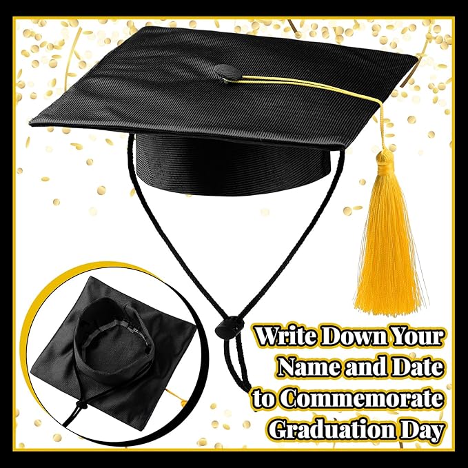 Dog Graduation Cap and Gown 2025 Washable Pet Graduation Costume for Dog Cat Shirt and hat(Black)