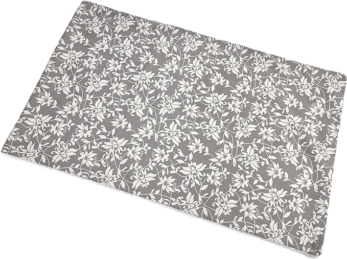 MidWest Homes for Pets Midwest Quiet Time Reversible Dog Crate Pan Cover, Fits Dog Crate Pans, 48" Gray Floral/Fleece, Pan Cover Only