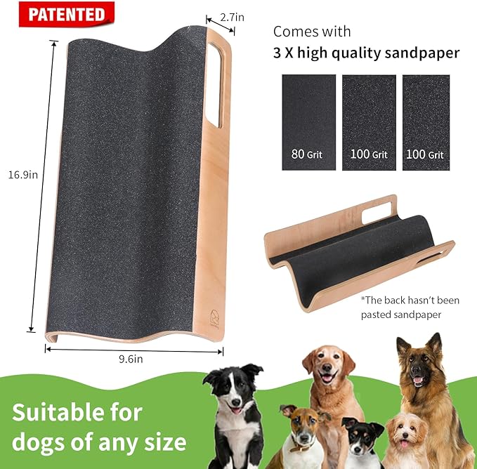 M-Shaped Dog Scratch Pad for Nails, Dog Nail File Toy for Dog Nail Maintenance, Shortened Dog’s Side Nails Easily (L)