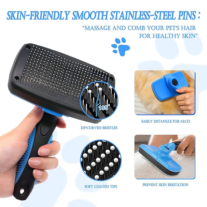 4 in 1 Pet Grooming Kit Dematting tool Stainless Steel Comb Deshedding Brush for Dog and Cat With Long Hair