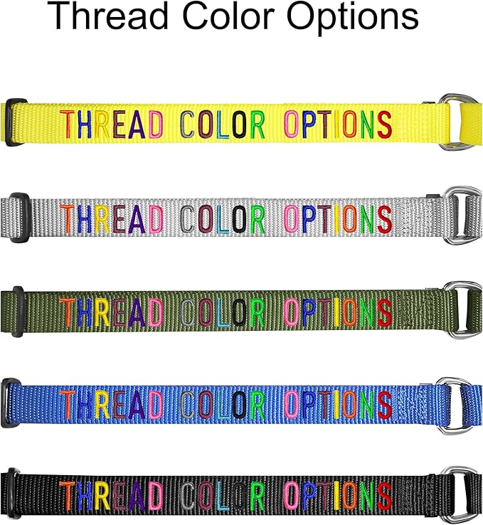 Blueberry Pet Essentials Personalized Martingale Safety Training Dog Collar, Black, Small, Adjustable Customized ID Collars for Dogs Embroidered with Pet Name & Phone Number