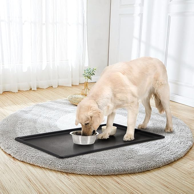 Cunno 2 Pcs Replacement Dog Crate Pan Tray Kennel Bottom Tray Replacement Plastic Bottom Pan for Dog Crate, Black(36")