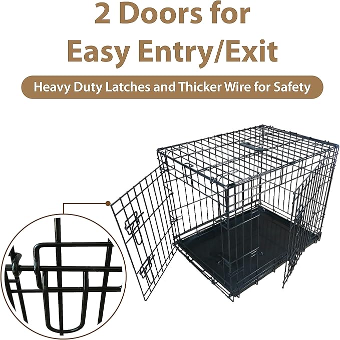 Black Standard Small 24 inch Dog Cage