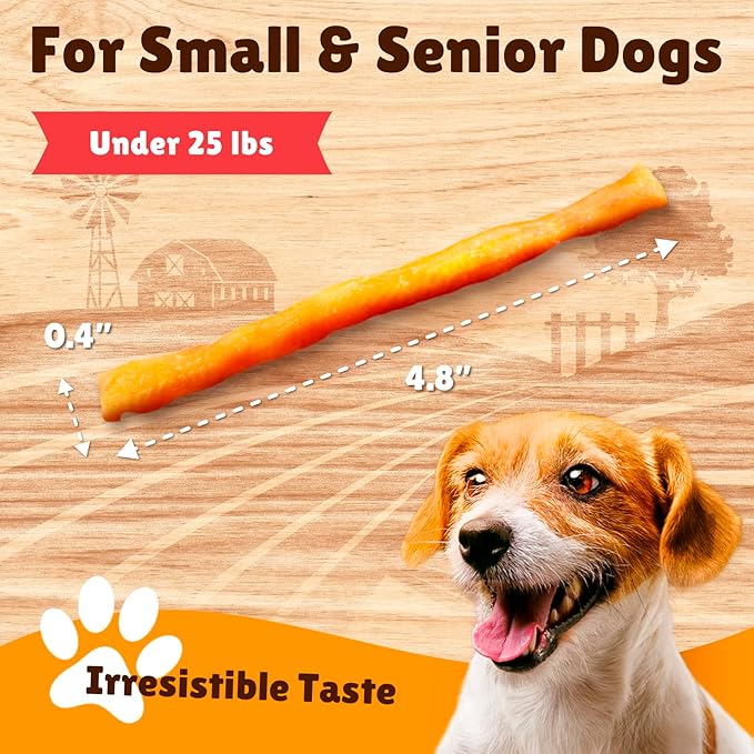 Gootoe Soft Turkey Tendon Dog Treat–Natural Chewy Snack, 100% USA-Sourced, Premium Training Chew, Hypoallergenic, Reseal Value Bag, Ideal for Small& Senior Dog, Soft Strip Jumbo Pack, 1 lb (Pack of 1)