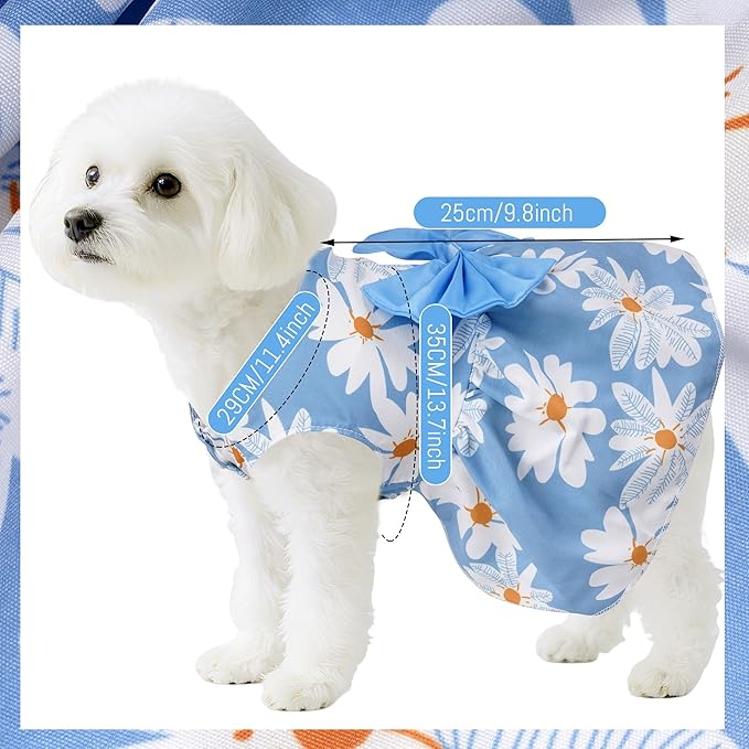 choyaxo Floral Dog Dress Cute Dog Skirt Pet Dress Summer Pet Clothes for Puppy Small Cats