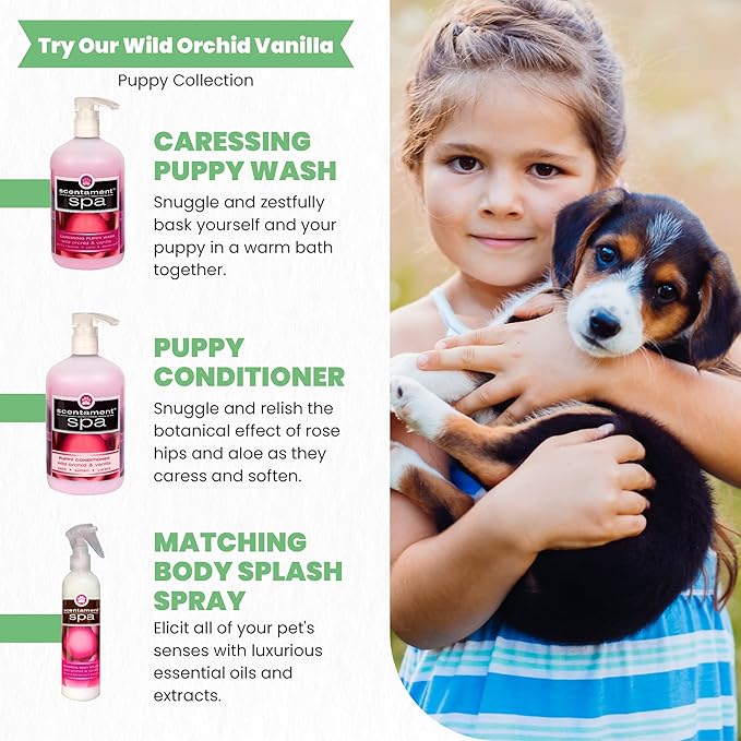 Best Shot Scentament Spa Puppy Conditioner, Wild Orchid Vanilla, 1 Gallon