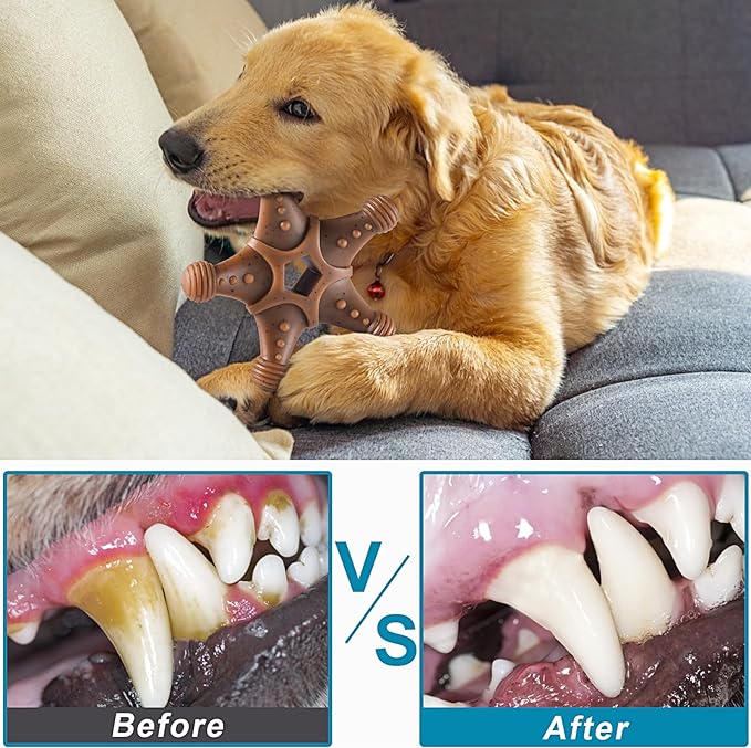 Dog Toys for Aggressive Chewers, Indestructible Dog Toys for Large Dogs, Dog Chew Toys for Large Medium Small Breed, 3 Pack Super Chewer Dog Toys with Tough Nylon, Gift for Dogs