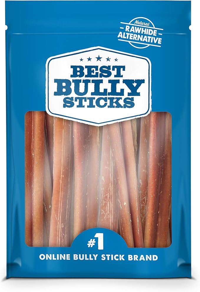 Best Bully Sticks Odorless 4-8 Inch Odor-Free Bully Sticks for Dogs - 100% Natural Grass-Fed Beef for Small, Medium, Large Dogs and Puppies - Grain and Rawhide Free Bully Stick Dog Chews | 8 oz