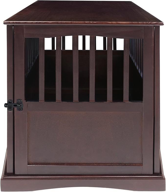 Casual Home Wooden Large Pet Crate, End Table, Espresso, 24 x 36.5 x 29.5 in