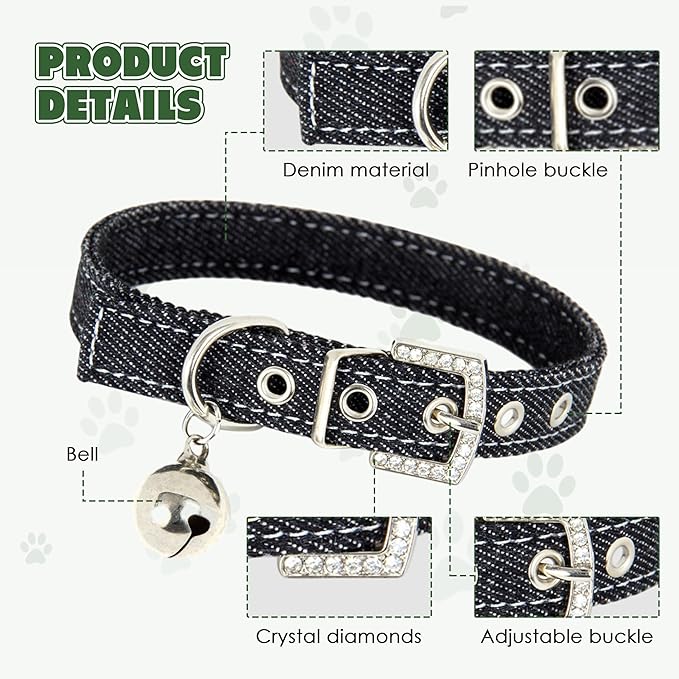 Cat Collar with Tracker GPS- Unlimited Range/Tracking Device/Lost Mode for Cats Adjustable Size Smart Collar Set - Works with Apple Find My (iOS only)