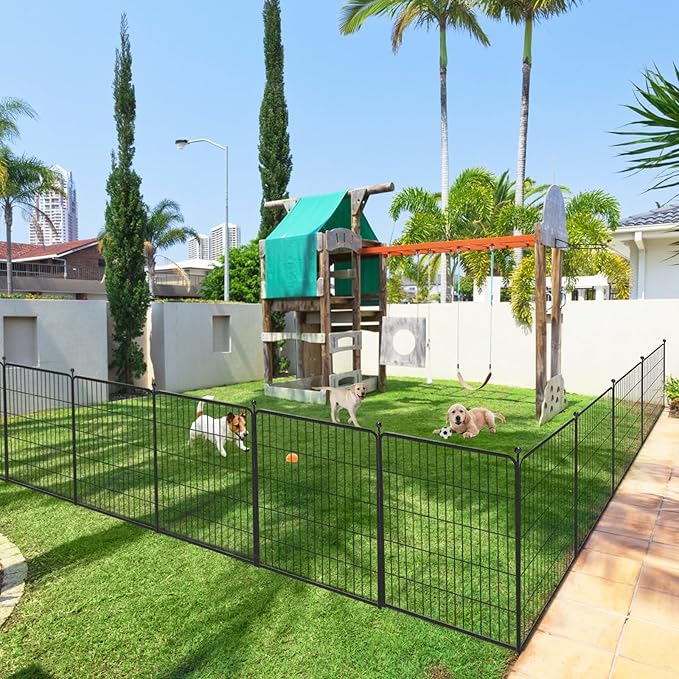 Dog Playpen 32" Height 36 Panels Portable Dog Fence Outdoor for Yard Puppy Playpen Indoor Dog Pen Outdoor for Medium/Small Dogs, Heavy Duty Pet Playpen Dog Kennel for RV, Camping, Yard