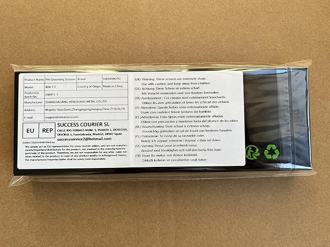 HASHIMOTO Dog Grooming Scissors, Curved Scissors for Dog Grooming, 7.5 inch, 30 Degree of Curved Blade,Light Weight, Pet Shears for Trimming Face and Paws.