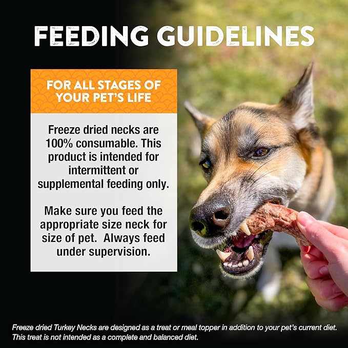 Northwest Naturals Raw Rewards Freeze-Dried Turkey Neck Treats for Dogs and Cats - Bite-Sized Pieces - Healthy, 1 Ingredient, Human Grade Pet Food, All Natural - 6 Oz (Pack of 3)