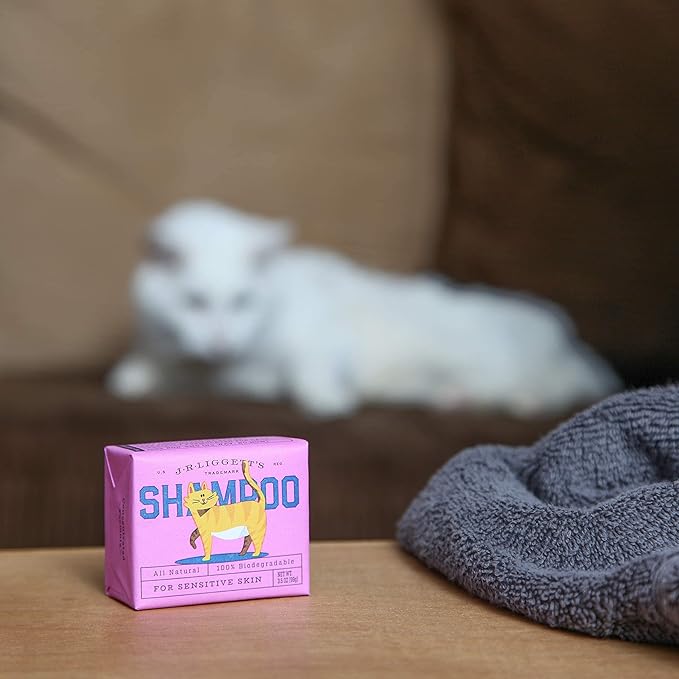 J·R·LIGGETT'S Cat Hair Shampoo Bar Great for Sensitive Skin | Relieves Dry, Itchy Skin | Hypoallergenic Formula and Biodegradable | 100% Detergent-Free, 100% Ecologically Correct, Non-GMO, 3.5 oz.