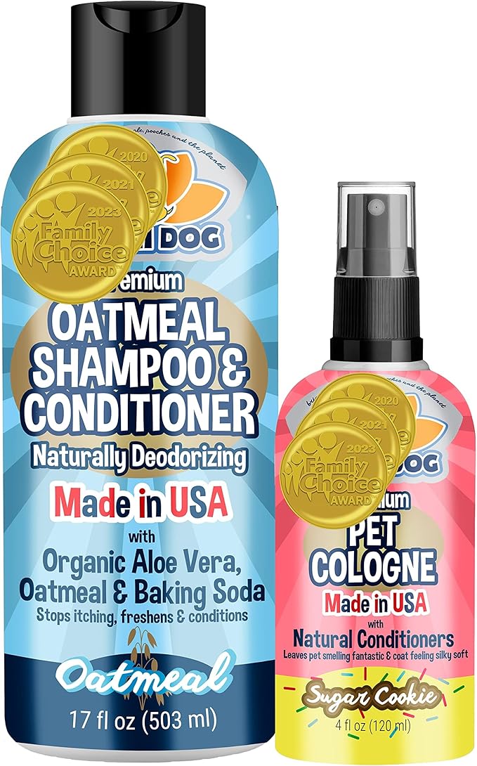 Bodhi Dog Oatmeal Shampoo 17oz + Sugar Cookie Cologne 4oz Bundle