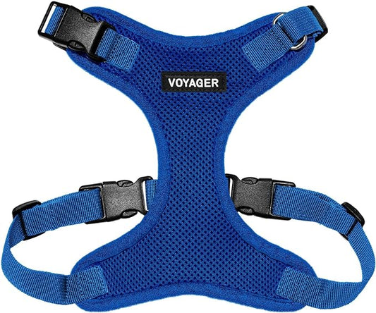 Voyager Step-in Lock Pet Harness - All Weather Mesh, Adjustable Step in Harness for Cats and Dogs by Best Pet Supplies - Royal Blue, XS
