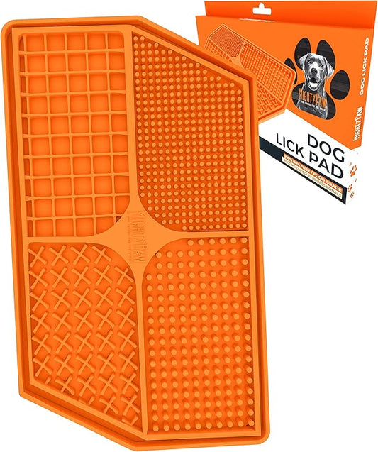 Mighty Paw Dog Lick Pad - Anxiety Alleviation - Strong Suction - Enhanced Paw Grooming - BPA-Free Silicone - Slow Feeding Lick Pad - Dental Health - Dishwasher Safe - Food Safe Silicone Dog Food Mat