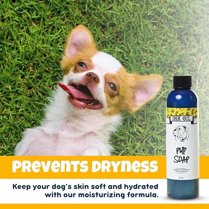 Pup Soap - Ink Oil | Dog Shampoo/Soap | Puppy Bath Supplies | Pet wash Essentials | Grooming Health Bath Deodorizer | Long-Lasting Fresh Cleaning Liquid soap| Conditioner for Dogs (Pup Soap)