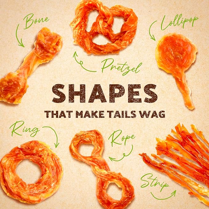 Afreschi Natural Turkey Tendon Strip 10oz, Turkey Sourced from USA, All Natural Puppy Chew, Hypoallergenic, Rawhide Alternative