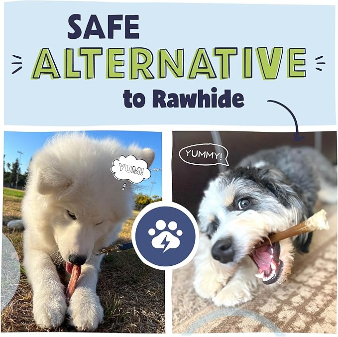 Pawstruck Natural Bizarre Bully Sticks Bargain Bag for Dogs & Puppies - Variety Pack of 5-7" Long Lasting Eco-Conscious Beef Chew Treats - 8 oz. Bag - Packaging May Vary