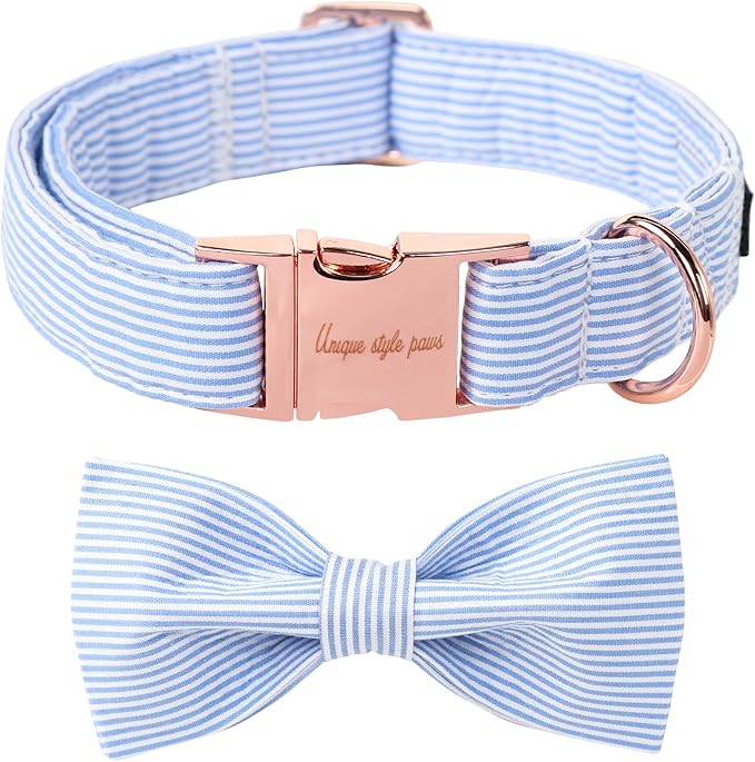 Unique Style Paws Pet Soft &Comfy Bowtie Dog Collar and Cat Collar Pet Gift for Dogs and Cats 6 Size and 7 Patterns