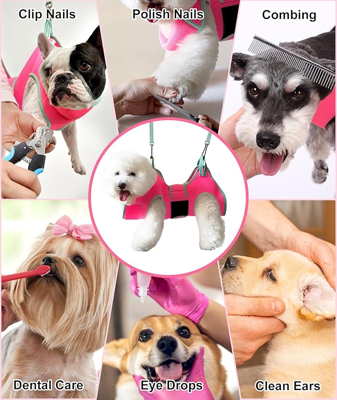 Dog Grooming Hammock, Medium Dog Hanging Harness Holder, Nail Clipping Hammock for Claw Care