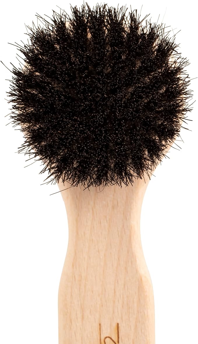Chris Christensen Horse Hair Chalk Brush for Dogs, Groom Like a Professional, Even Applicaiton, Great for Face or Feet, 100% Horse Hair, Made in Germany