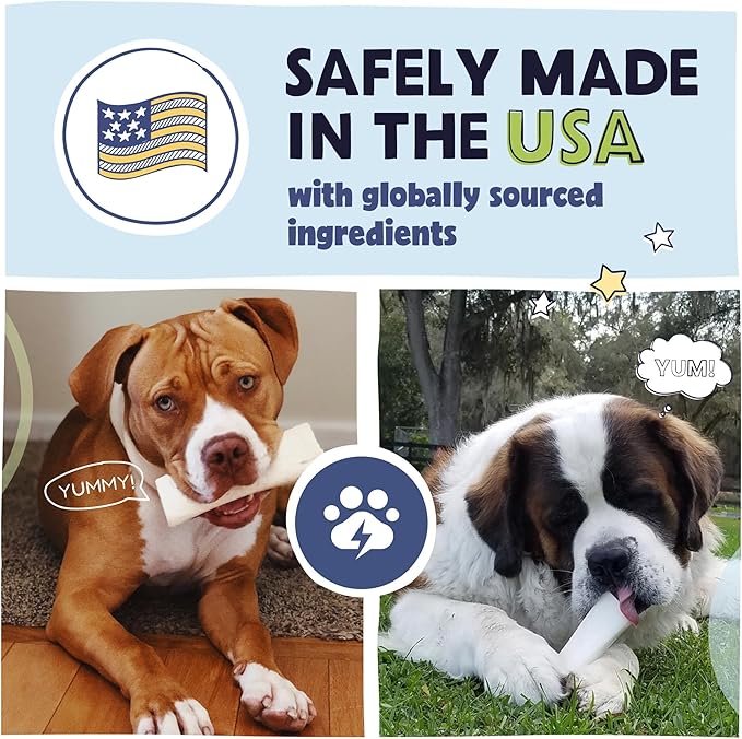 Pawstruck Large 5-6” Filled Dog Bones Variety Pack - Peanut Butter, Cheese & Bacon, Beef Flavors - Made in USA Long Lasting Stuffed Femur Treat for Aggressive Chewers - Pack of 3 - Packaging May Vary