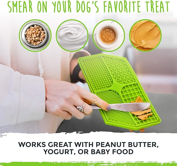 Mighty Paw Dog Lick Pad - BPA-Free Silicone Mat - Anxiety Relief, Dental Health Support, Easy Grooming, Slow Feeding, Dishwasher Safe