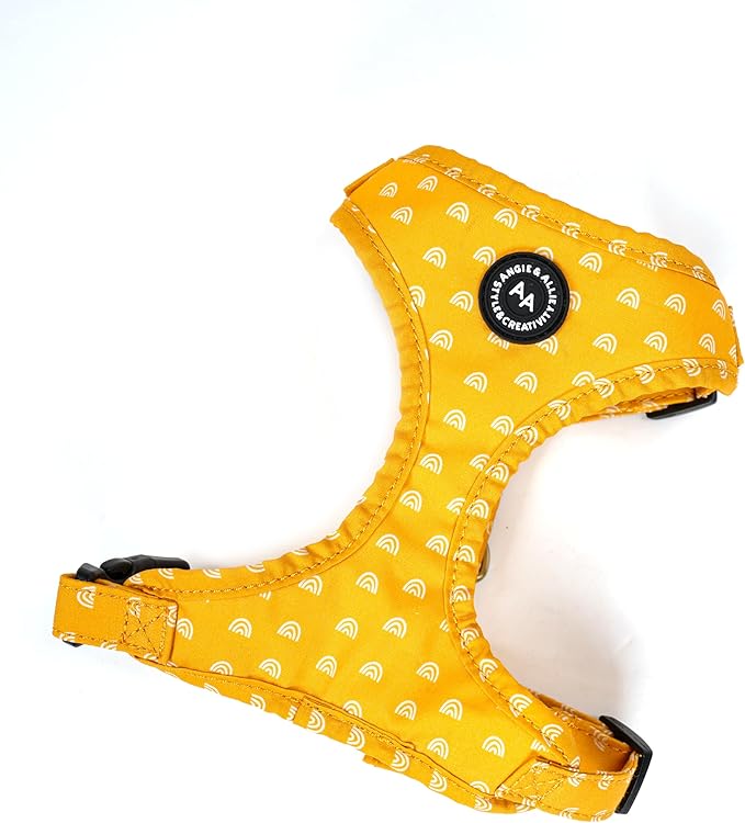 Angie and Allie Organic Cotton Dog Harness,No Pull Pet Harness with Leash D-Ring,Adjustable Soft Padded Dog Vest,Comfortable,Sustainable,Breathable and Stylish for Your Canine Companion