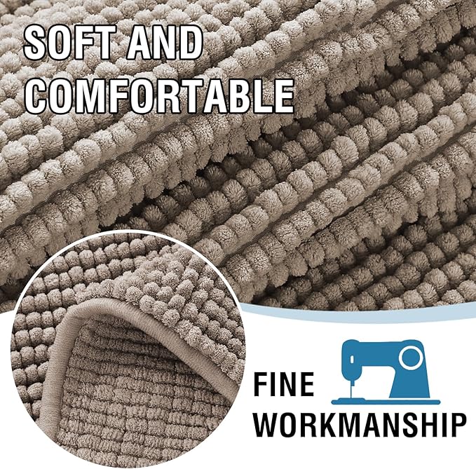 H.VERSAILTEX Plush Chenille Dog Bed Cover Thick Soft Sofa Cover for 3 Cushion Couch Anti Slip Couch Cover Furniture Protector for Dog, Pet, Cat (35" x 82", Taupe)