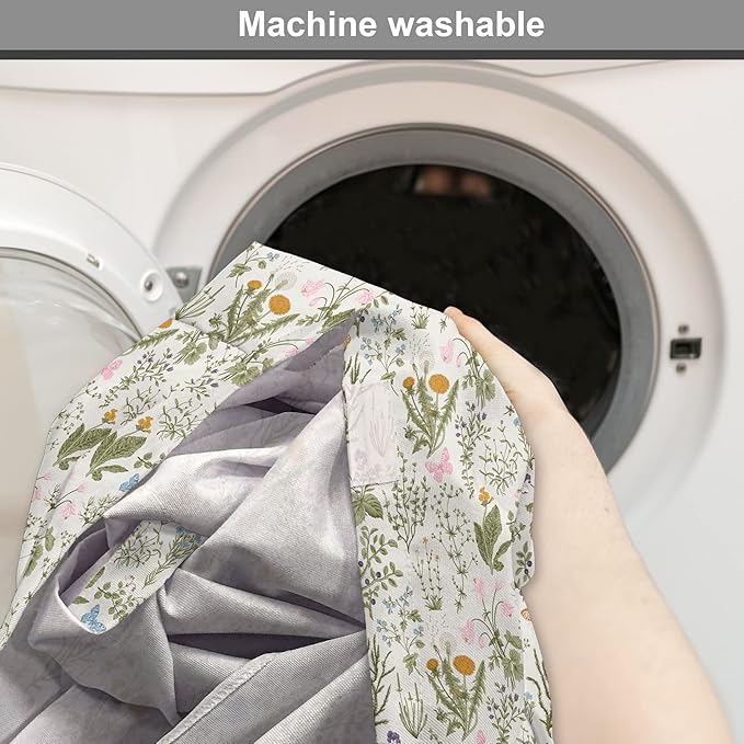 Ambesonne Floral Dog Crate Cover, Vintage Garden Plants Herbs Flowers Botanical Classic Design Art, Easy to Use Pet Kennel Cover for Cats & Medium Dogs, 30 Inch, Pink Blue