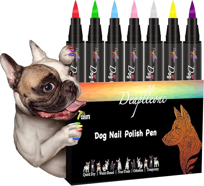 Dog Nail Polish Pen - Quick Dry, Non-Toxic | Pink, Red, Purple, Blue | Dog Nail Polish Pen (7 Color)
