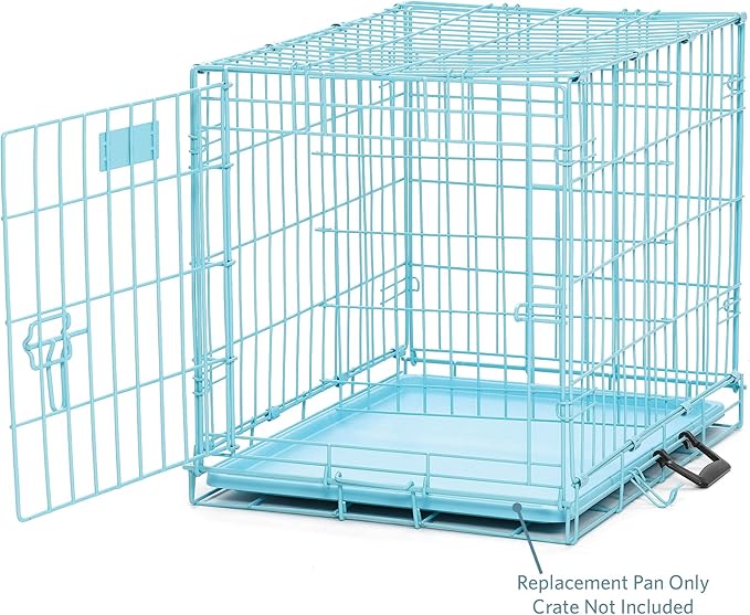 MidWest Homes for Pets, Dog Crate Replacement Pan for- 24-Inch Blue iCrate, Also Fits New World, Regular 24-Inch iCrates and Life Stages Dog crates, (Model-26BPan), Blue