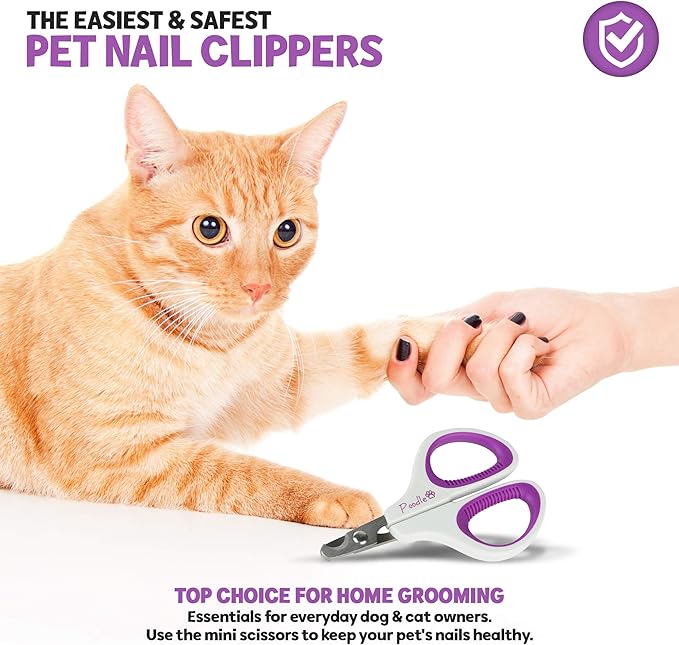 Cat Nail Clipper, Dog Nail Trimmers – Pet Claw Scissors for Cats, Dogs, Rabbits & Small Animals – Sharp Stainless Steel Professional Grooming Tool - Gentle Yet Effective