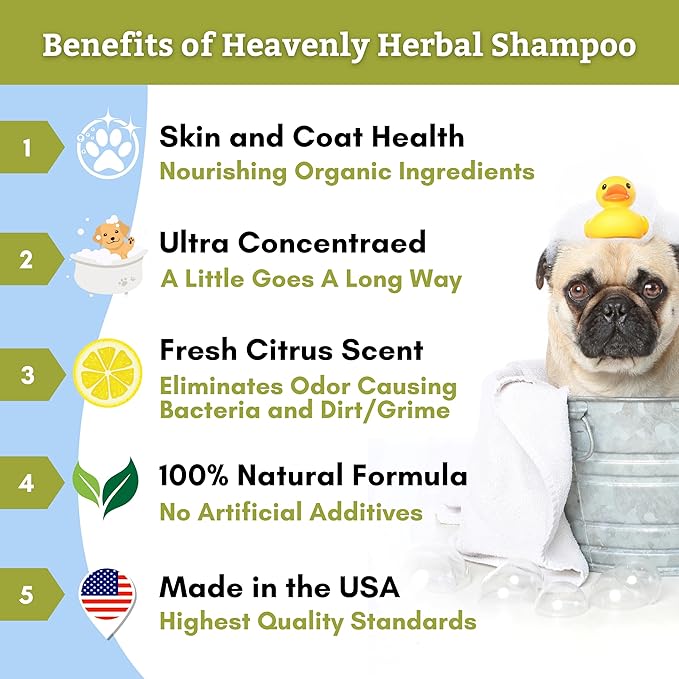 Wholistic Pet Organics Heavenly Herbal Pet Shampoo, 16 fl oz