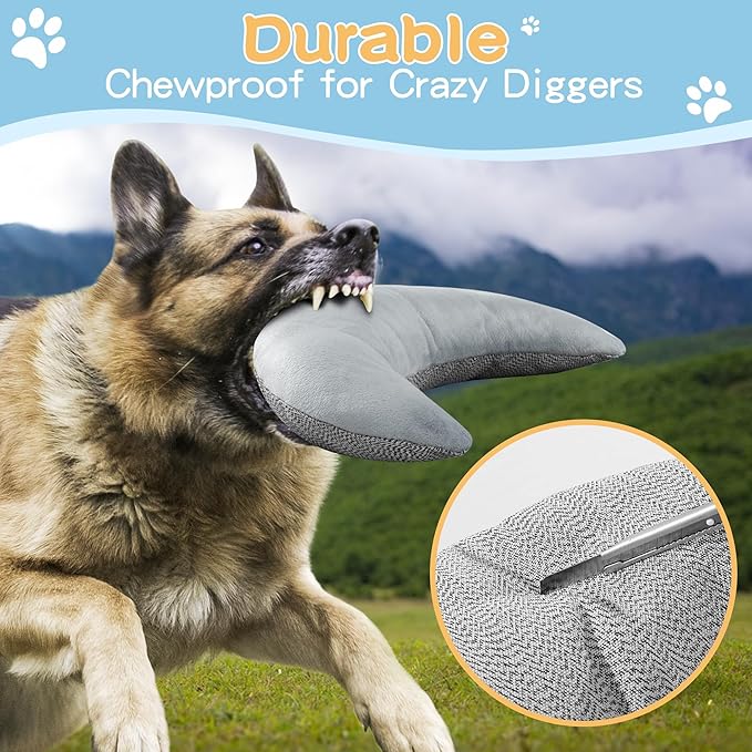 HOMBYS Chewproof Dog Pillow, Calming Toy for Dogs Anxiety Relief, Suitable for Both Crazy Tearers & Tame Dogs, Furry Surface Soft & Comfortable Dog Neck Pillow ImproveSleeping Machine Washable12.8x6.8