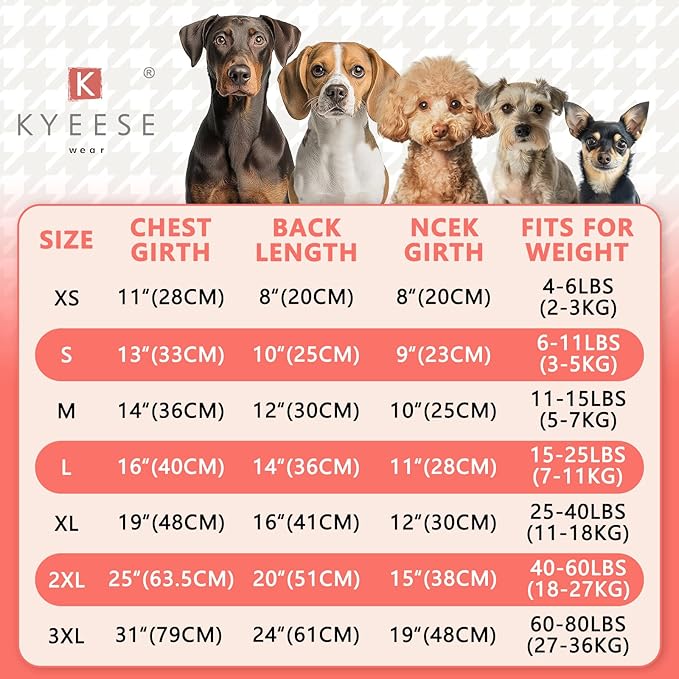 KYEESE Dog Pajamas Stretchy Pet Jammies Coat Comfy Pet Onesie Costume Velvet Dog Pajamas Small Sized Dogs Soft Dogs Clothes Pjs with Leopard Pattern, Large