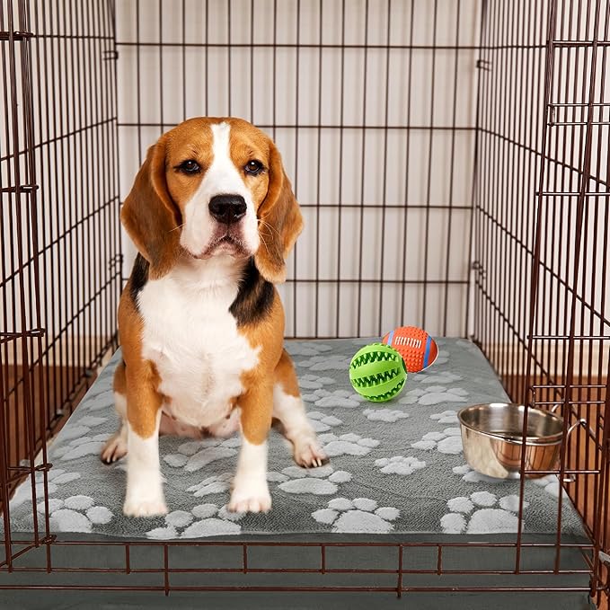 BALAPET Dog Bed Covers,Waterproof Dog Bed Cover Pet Bed Cover with Lovely Dog Paw Print and Double-Sided Usable Design,Replacement Machine Washable Pet Hair Easy to Remove,Cover Only(Gray,36*23*3.5in)
